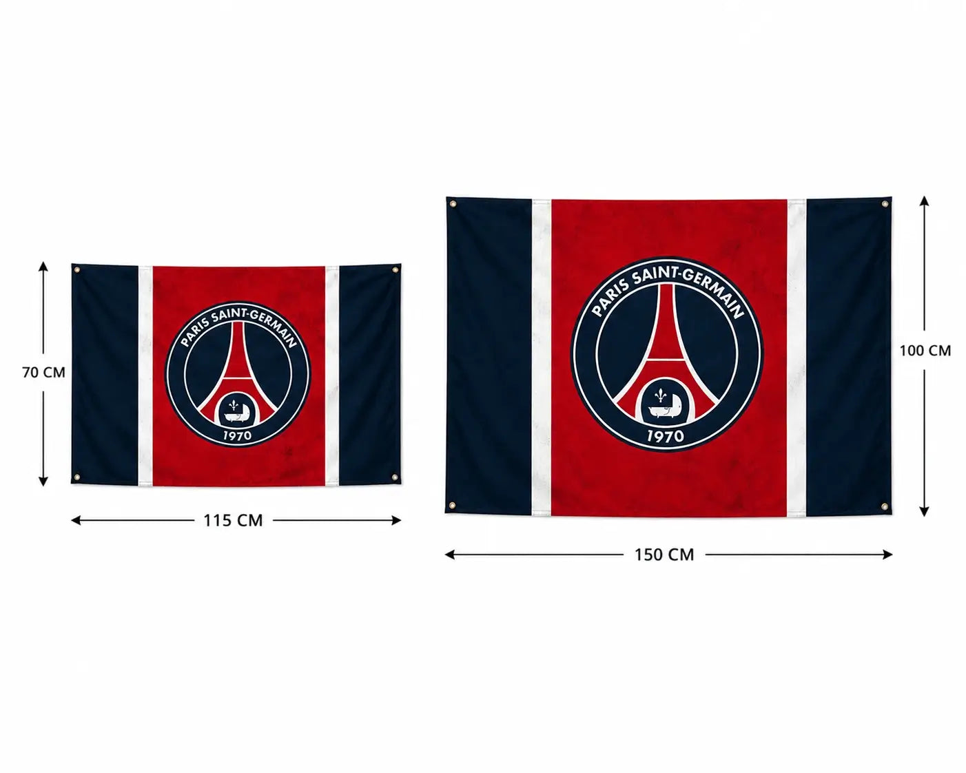 Drapeau PSG – Supportez Paris avec fierté | Bleu & Rouge